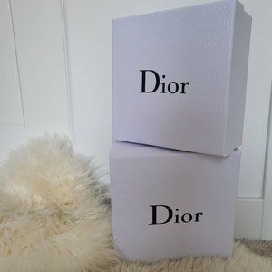 NEW 2 x DIOR logo Gift Box scarf Jewelry organizer